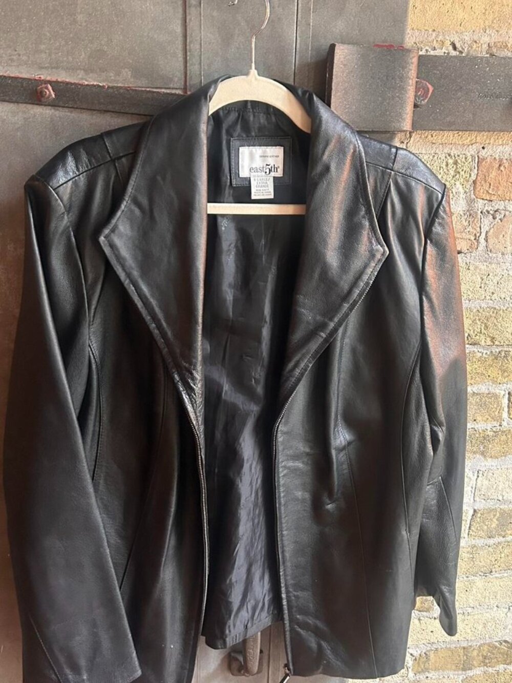 East 5th black GENIUNE Leather jacket Size XL